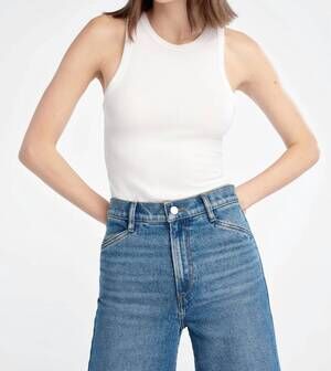NEW FAVORITE DAUGHTER rib tank top in white